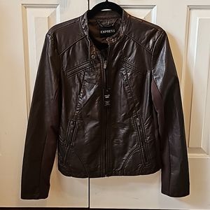 Express Minus the Leather brown jacket nwt sz Large
